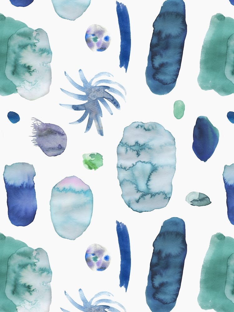 Scandi Minimal Abstract Blue