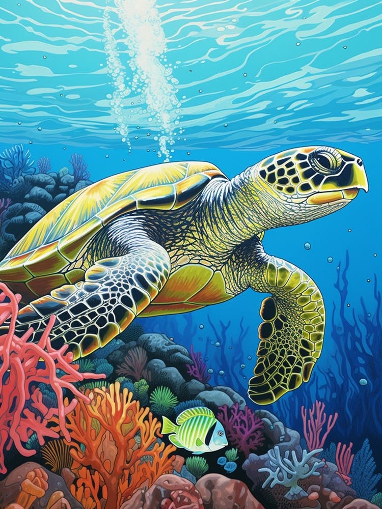 Sea Turtle Exploring The Ocean 3