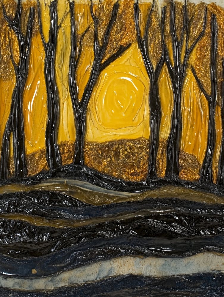 Sunset In The Woods Art