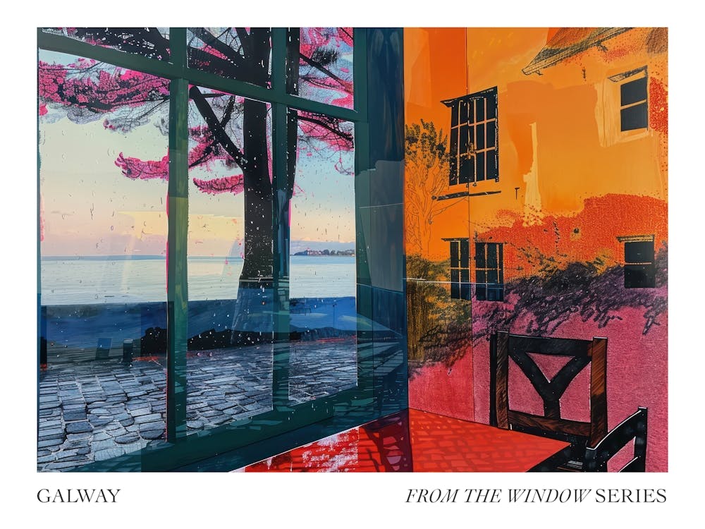 Galway From The Window Series Poster Painting 4