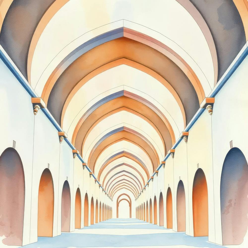 Arched Hallway