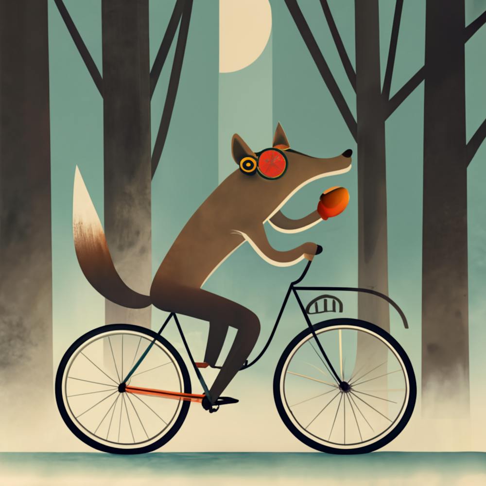 Fox On A Bike 5