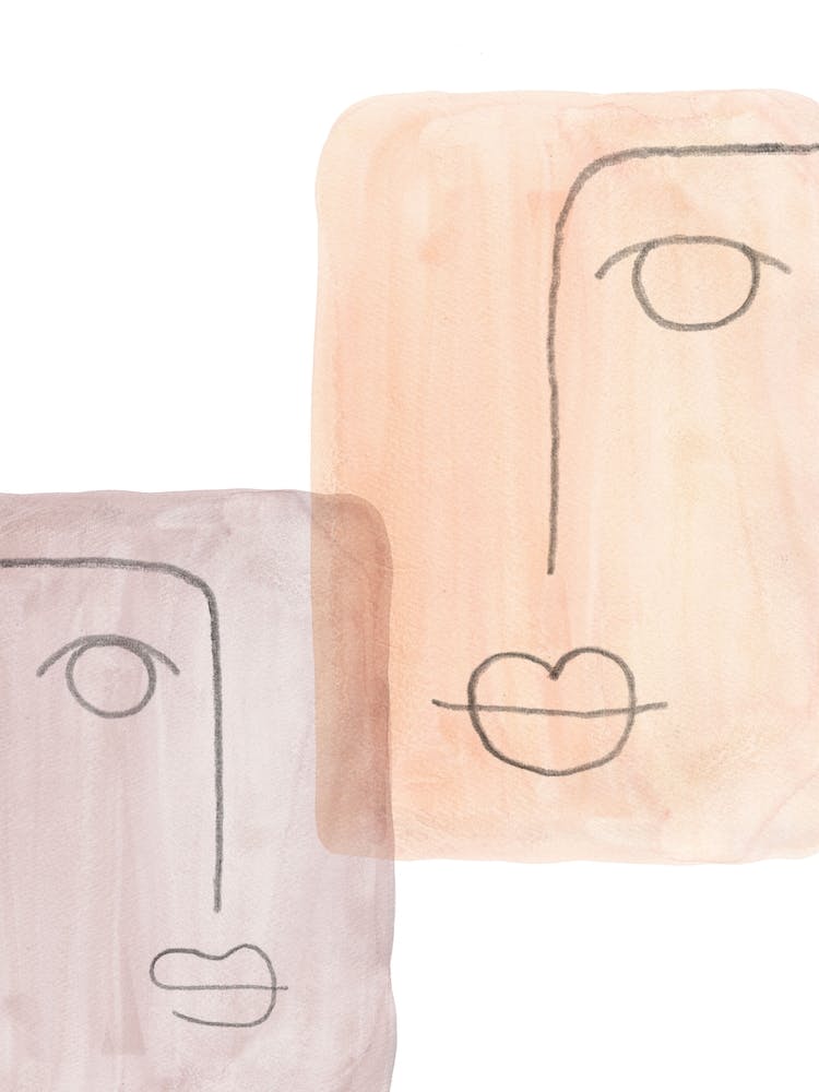 Abstract boho Faces