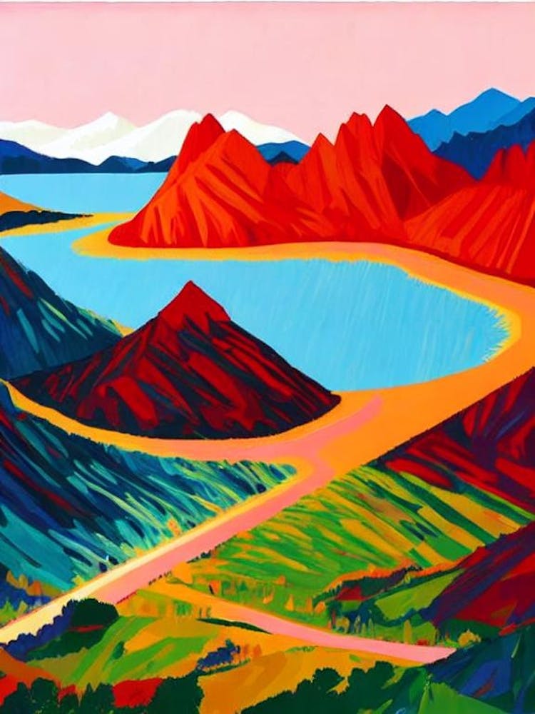 Los Glaciares National Park Argentina Abstract Colourful