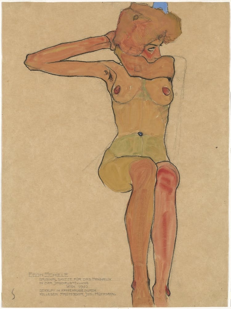Girl Nude (Gertrude) (1910), Egon Schiele