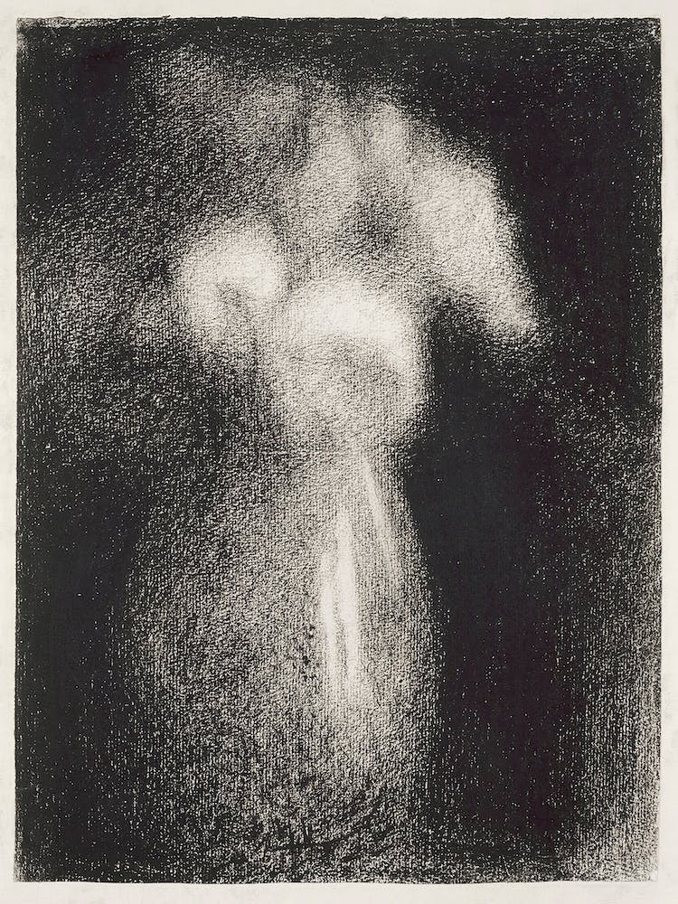 Roses In A Vase, Georges Seurat