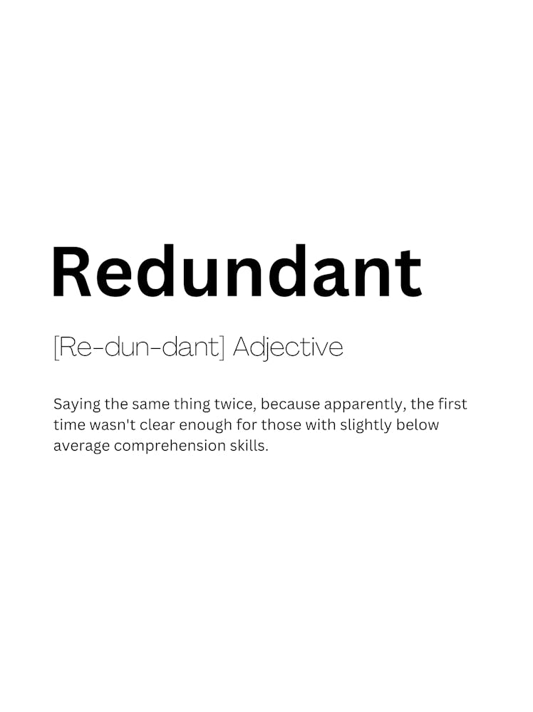 Redundant Definition Meaning