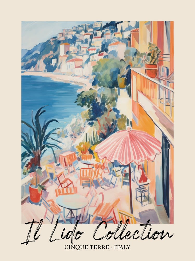 Cinque Terre   Italy Il Lido Collection Beach Club Poster 4