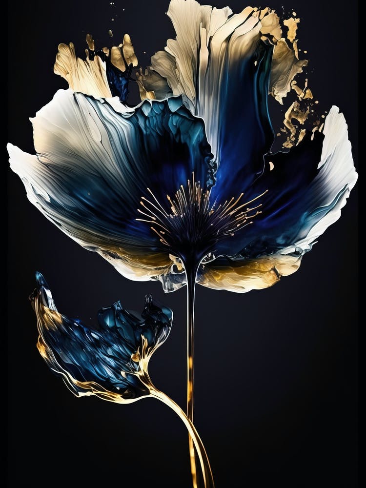 Blue Poppy Canvas