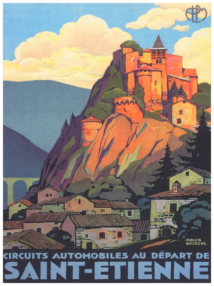 Saint-Etienne France Vintage Travel Poster