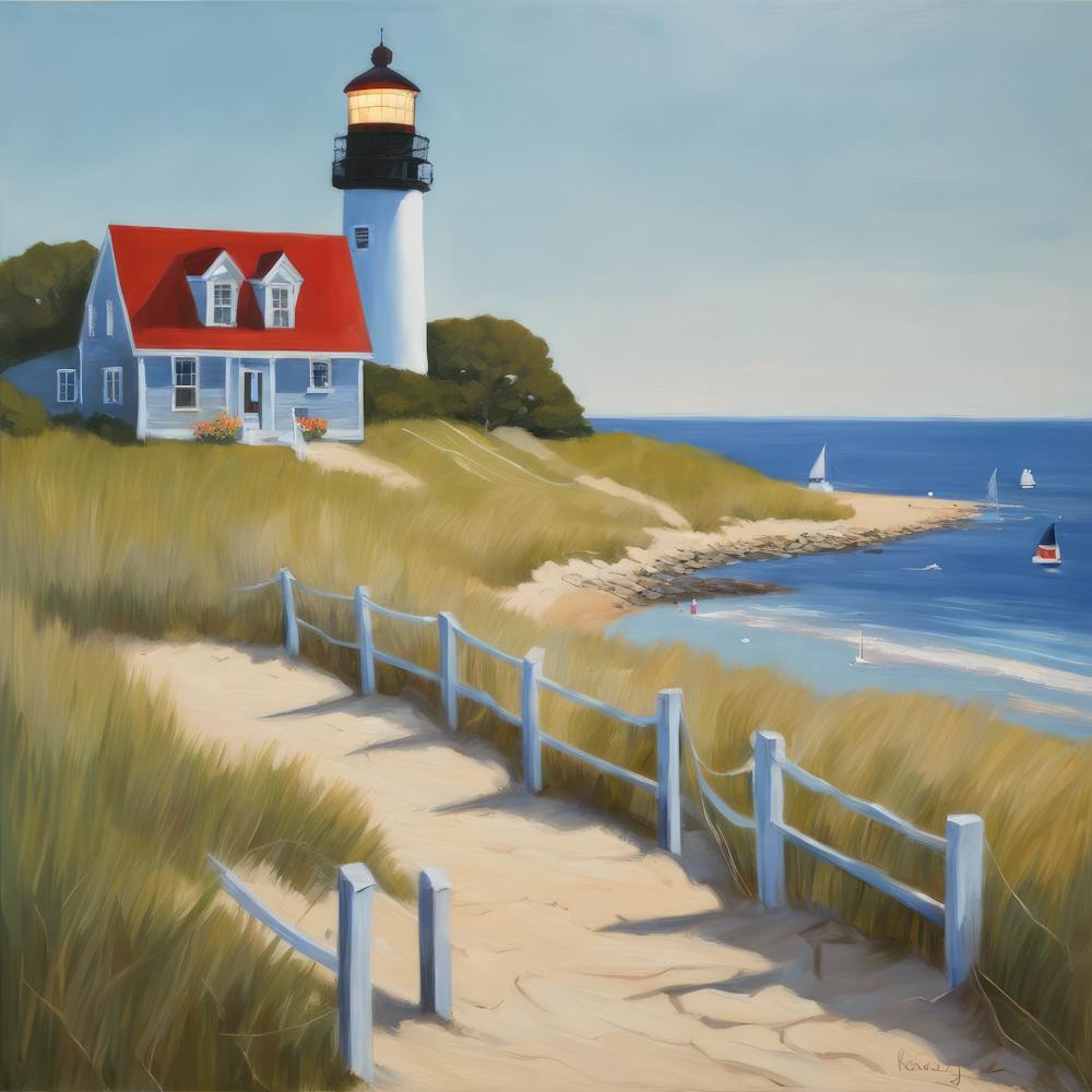 Cape Cod, Massachusetts Series. Style of David Hockney 2