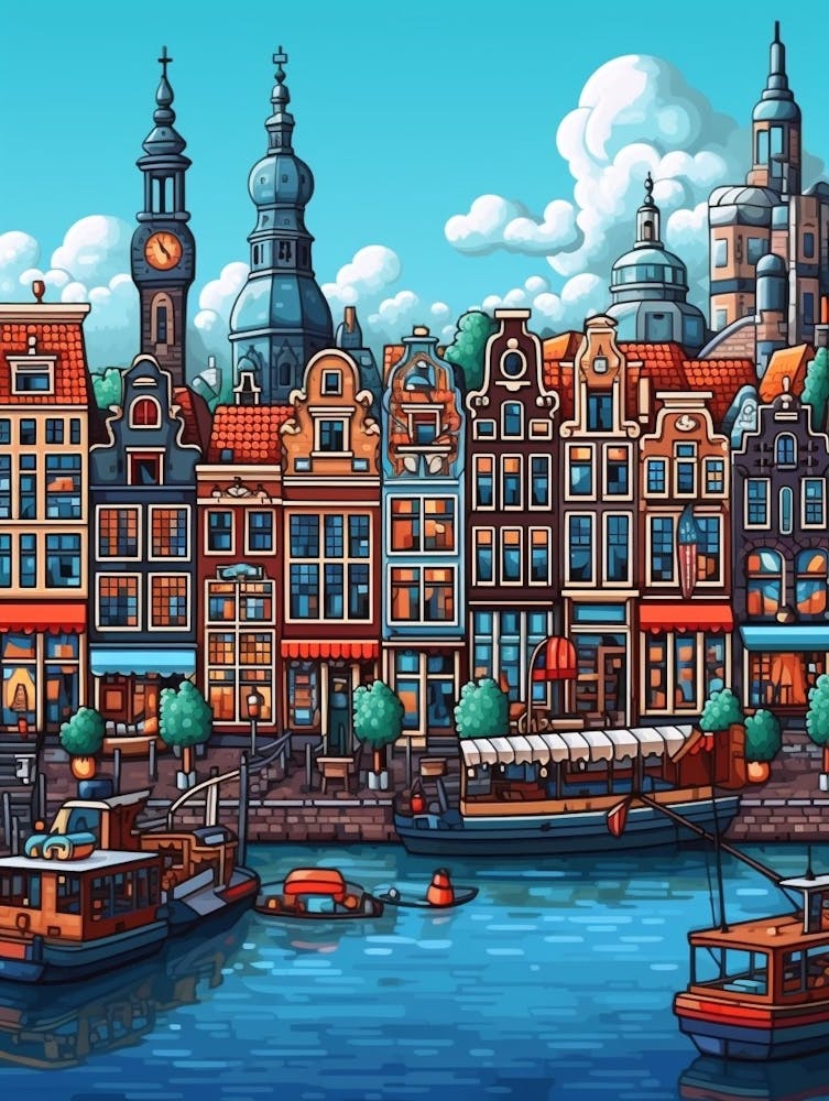 Amsterdam Pixel Art 3