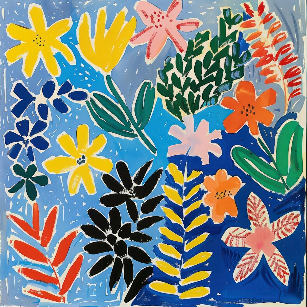 Spring Flowers Painting Matisse Style 3