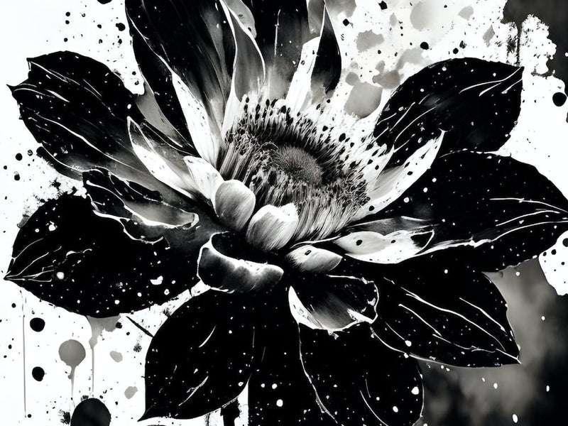 Black And White Flower