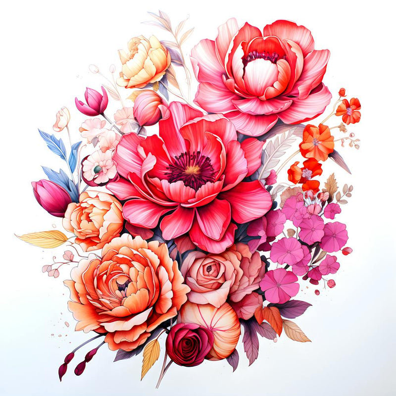 Watercolor Flower Bouquet