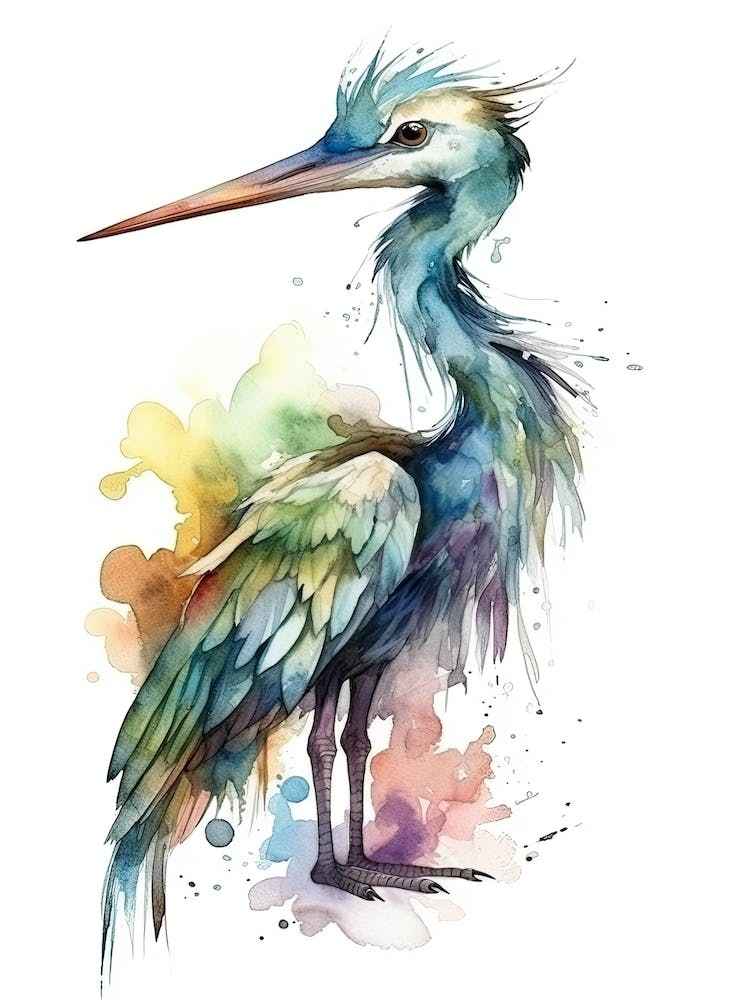 Quetzalcoatlus Cute Dinosaur Watercolour 1