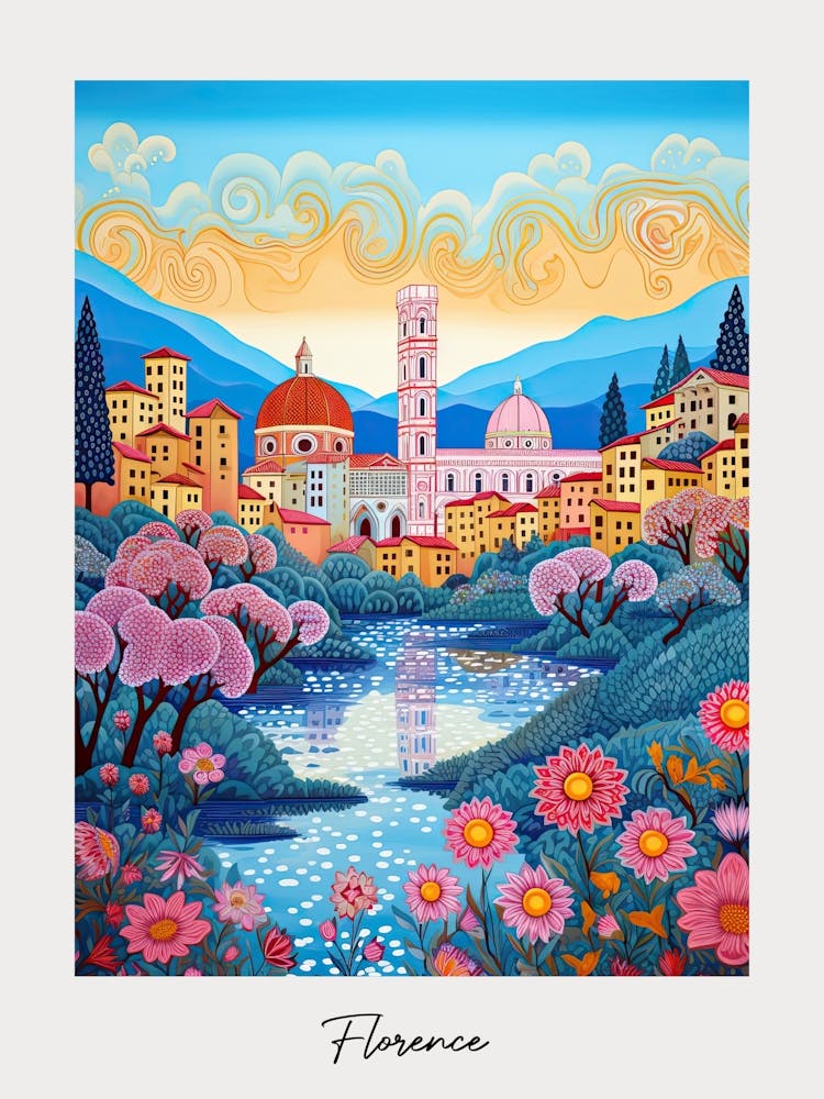 Poster Of Florence, Illustration In The Style Of Pop Art 4