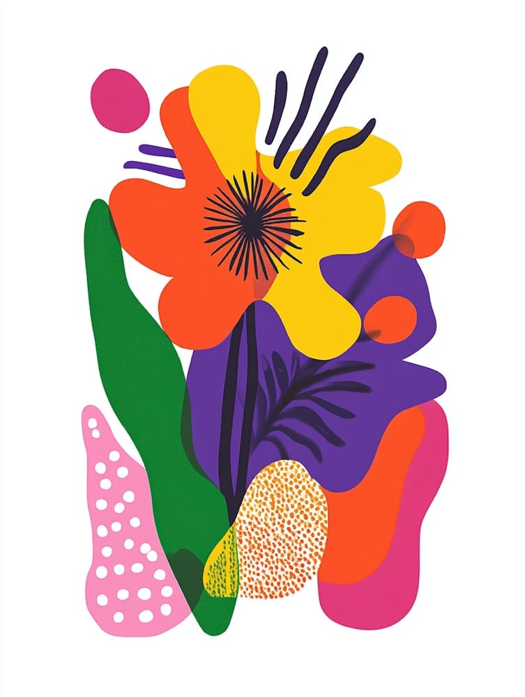 Abstract Flower Print