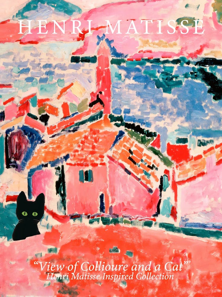 View Of Collioure And A Cat, Museum Matisse  Inspired 