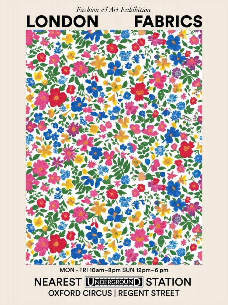 Poster Aster Amaze London Fabrics Floral Pattern 5