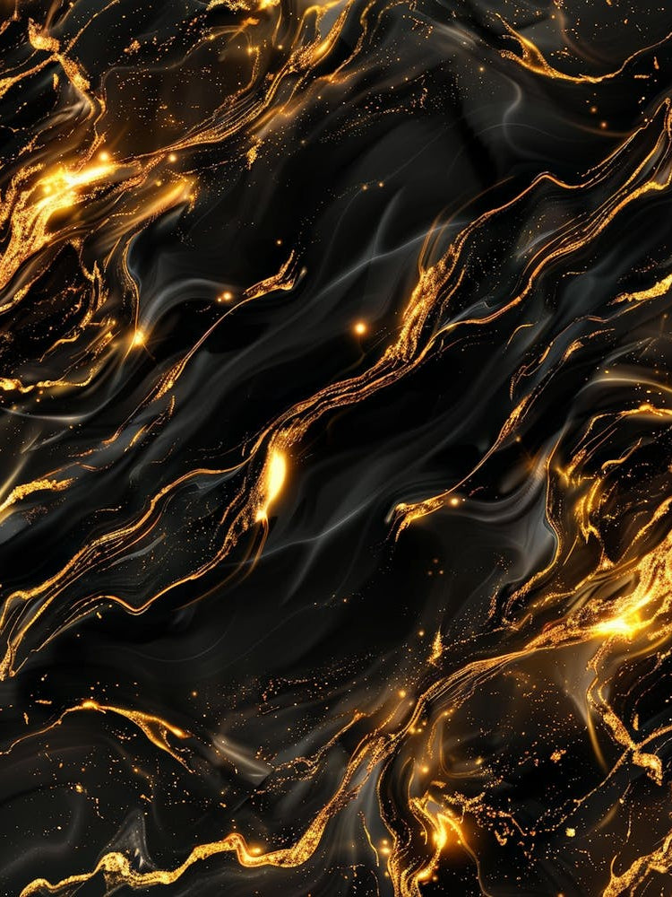 Gold And Black Marble Texture