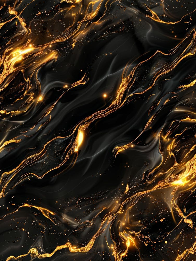 Gold And Black Marble Texture