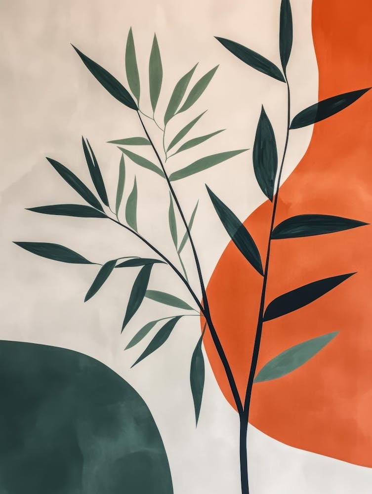 Abstract and Bamboo Tree