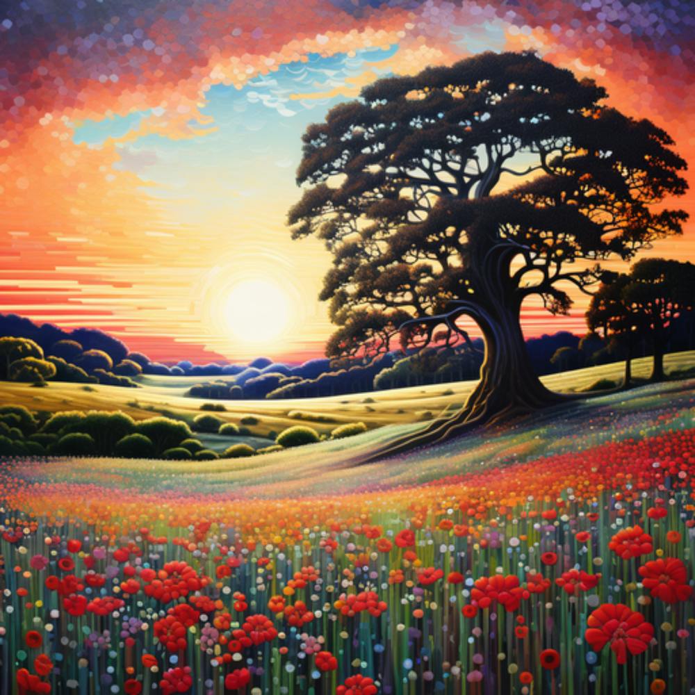 Poppies At Sunset