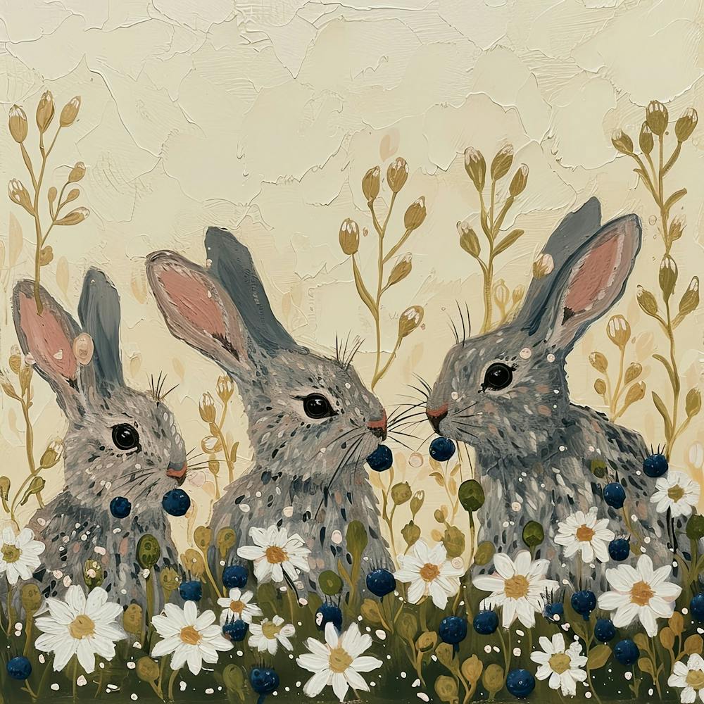 Bunnies Fairycore Painting 1
