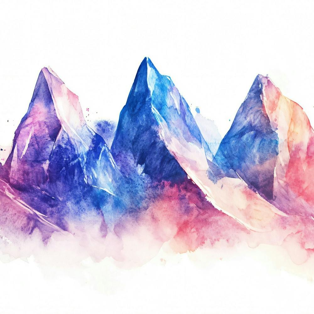 Watercolor Mountains 5