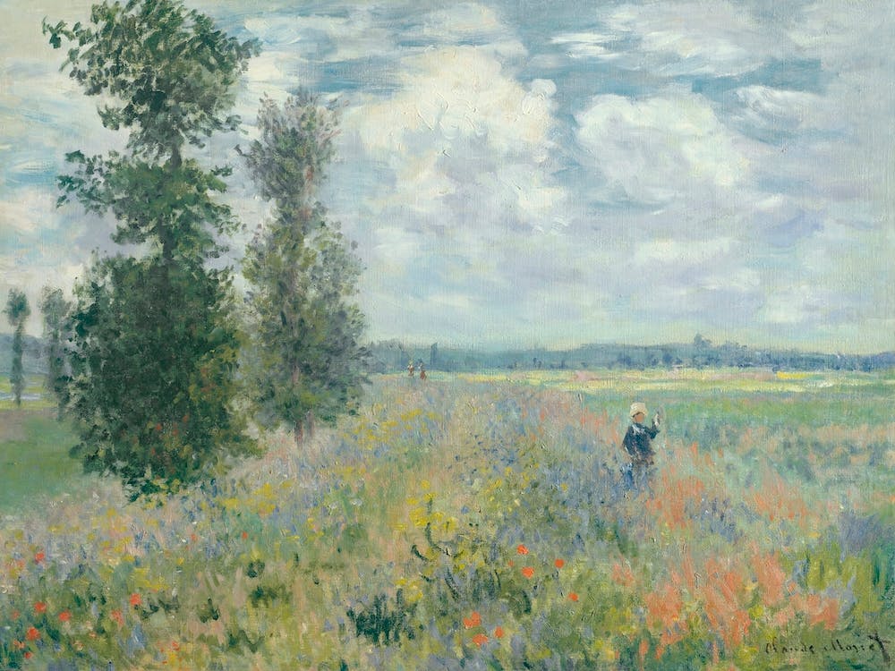 Poppy Fields Near Argenteuil (1875), Claude Monet