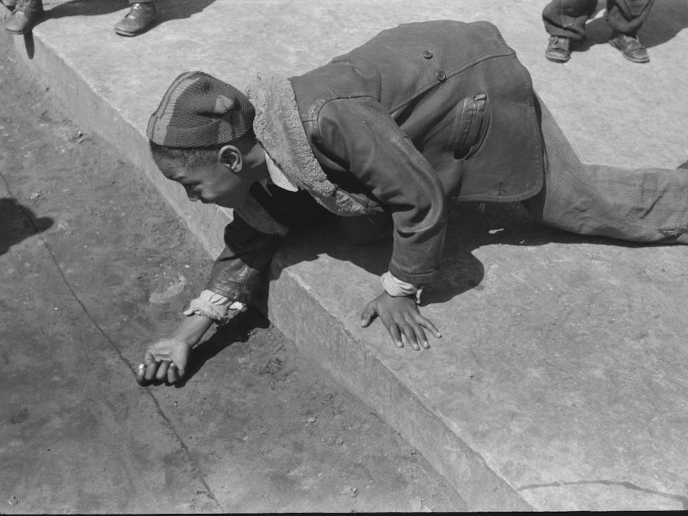 Marbles Is A Favorite Game On South Side Of Chicago, Illinois By Russell Lee