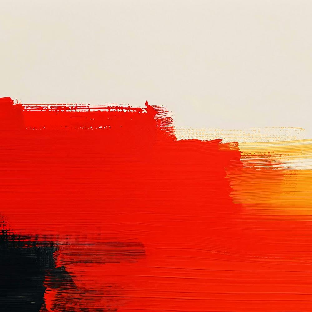 Abstract Red Brush Strokes