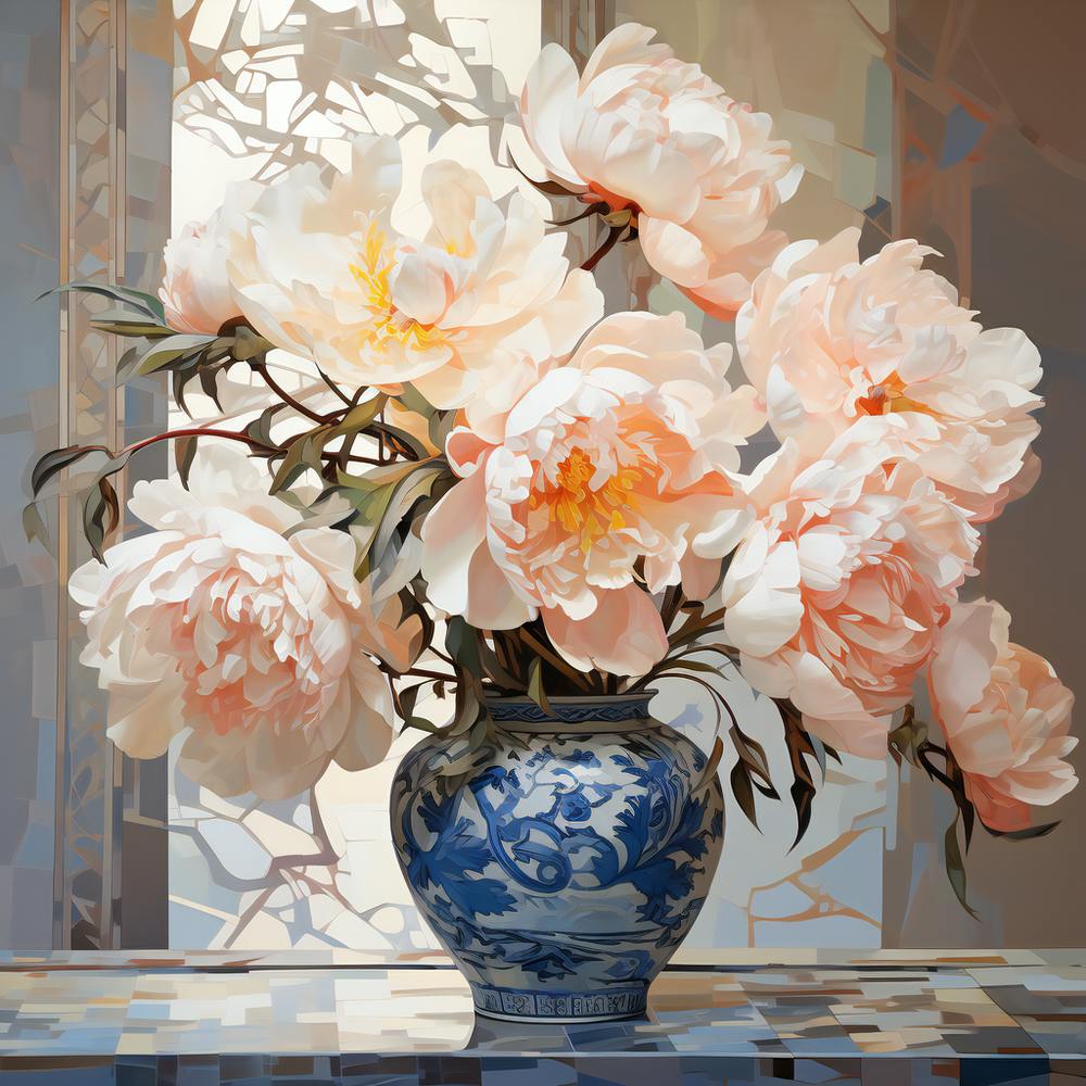 Peonies In A Vase