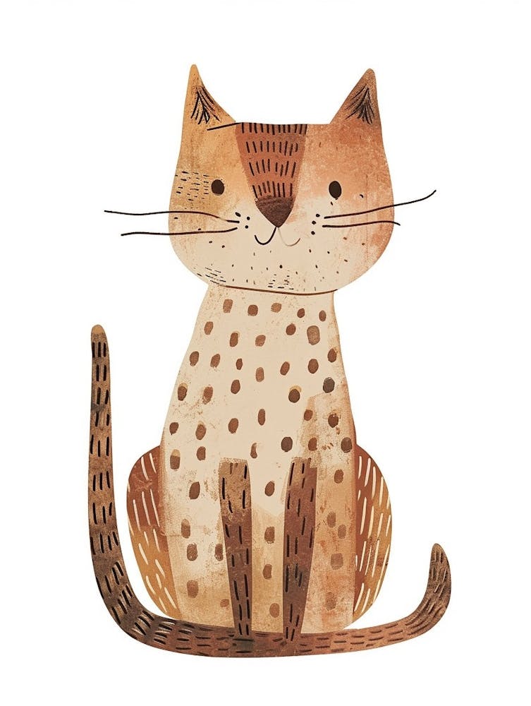 Australian Mist Cat Clipart Illustration 3