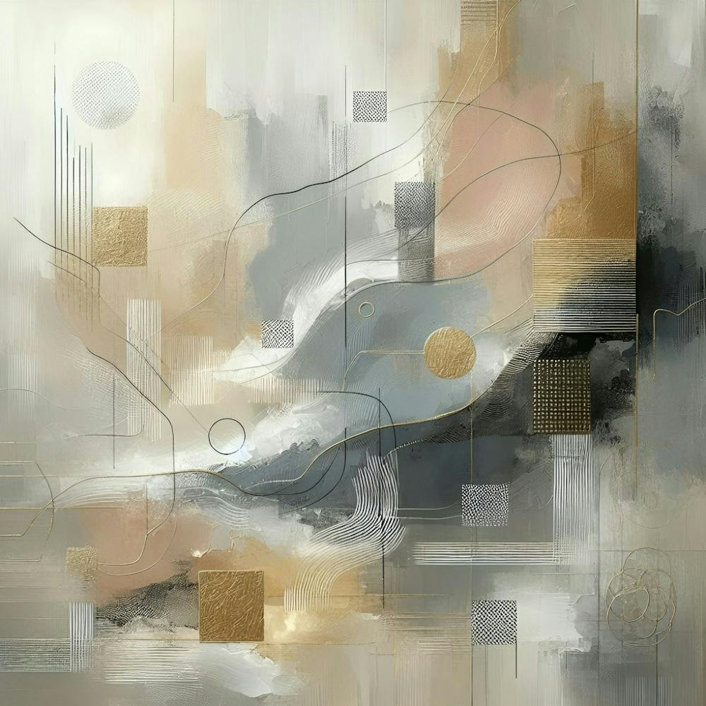 Abstract Art, Neutral Painting Beige, Grey 2 (1)