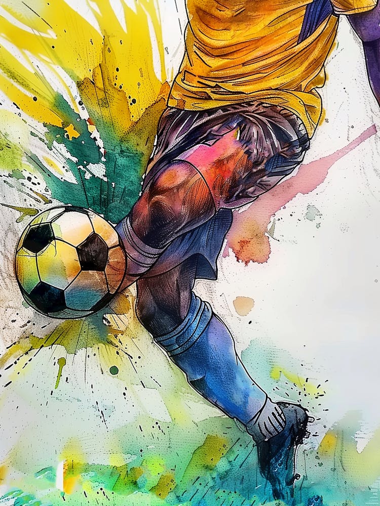 Football Player Watercolor Art (11)