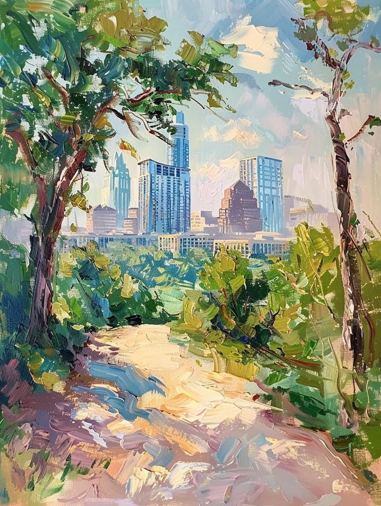 The Domain Austin Texas Oil Painting 2