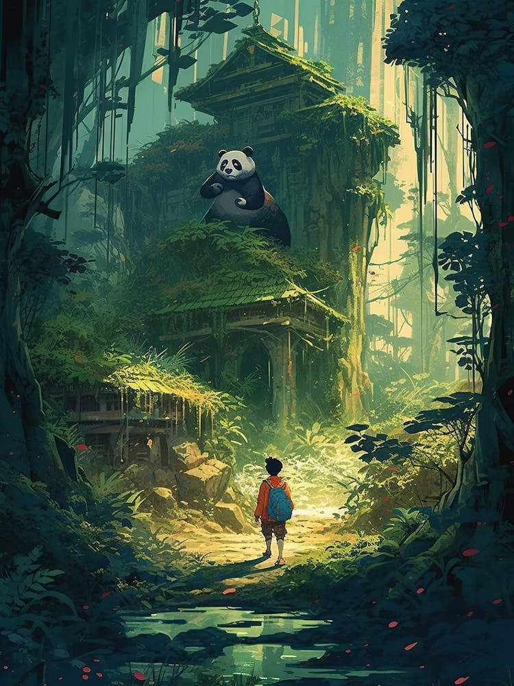 Panda Bear In The Forest 3