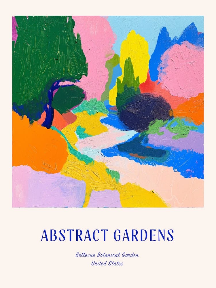Colourful Gardens Bellevue Botanical Garden Usa 3 Blue Poster