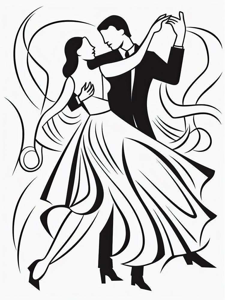 Line Art Inspired By The Dance By Matisse 1