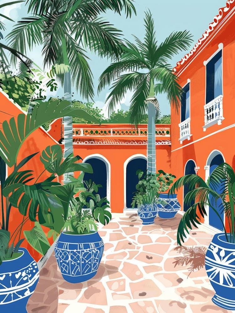 Courtyard In Cuba