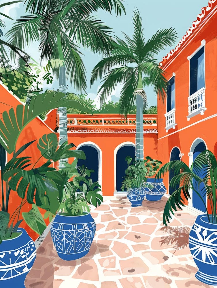 Courtyard In Cuba