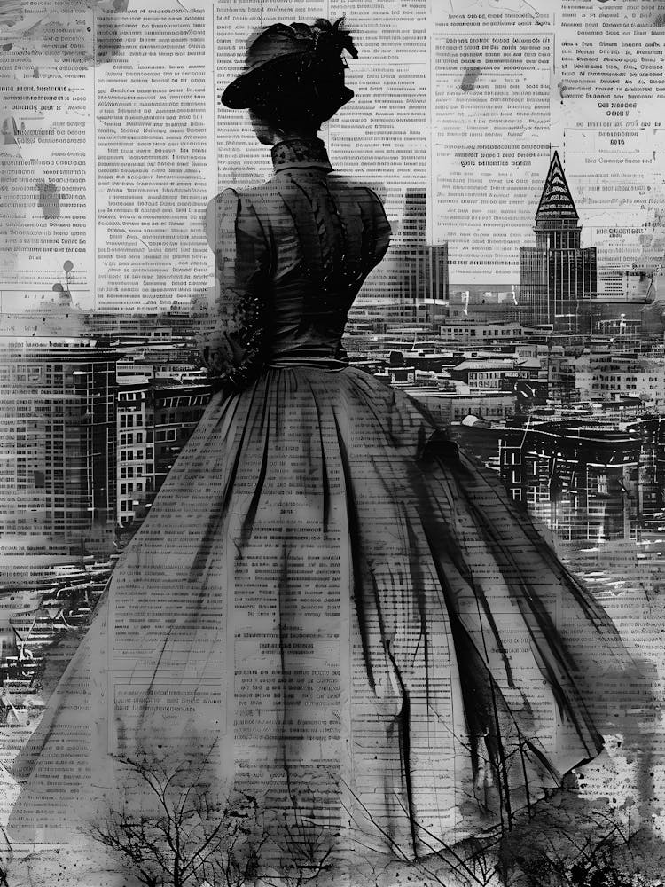 Woman On Top Of A Newspaper