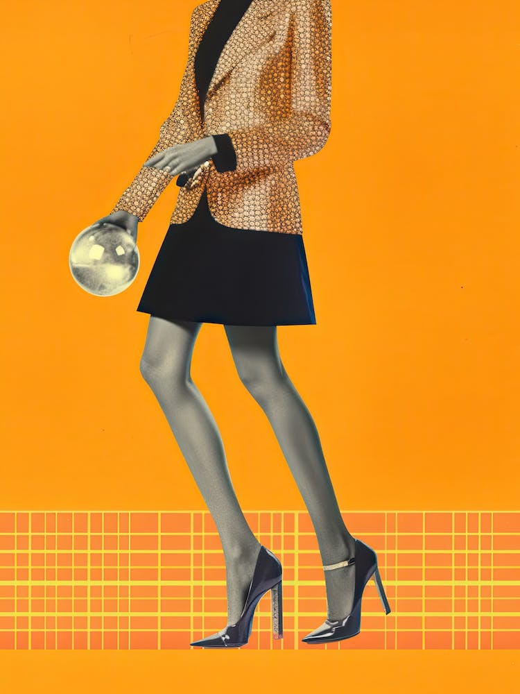 Mod Style Collage Disco Ball 1