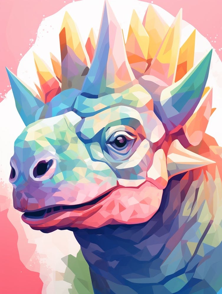 Colourful Dinosaur Triceratops 1