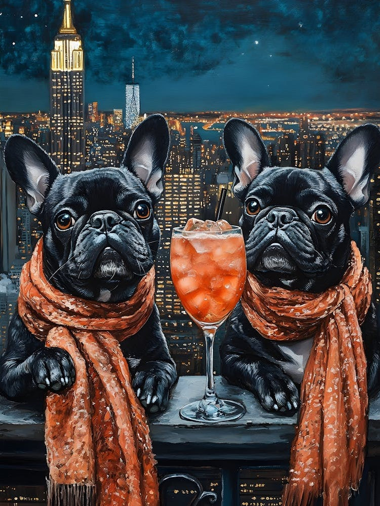 Whimsical Frenchies At The Bar 34