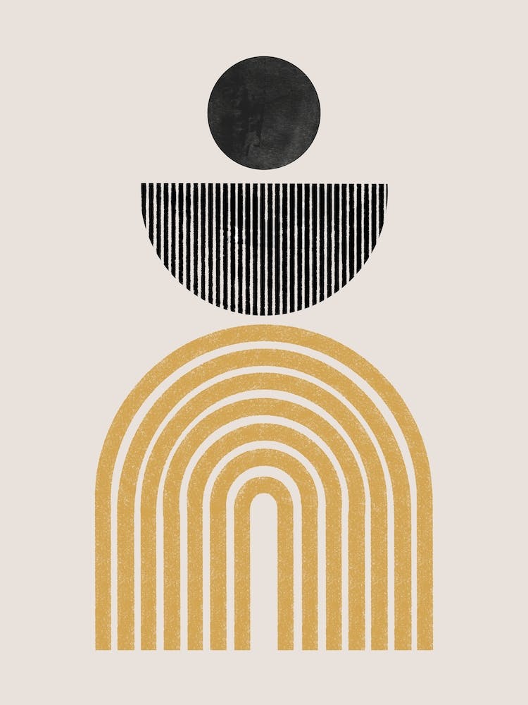 Mid Century Modern Arch Graphic, Vintage Graphic