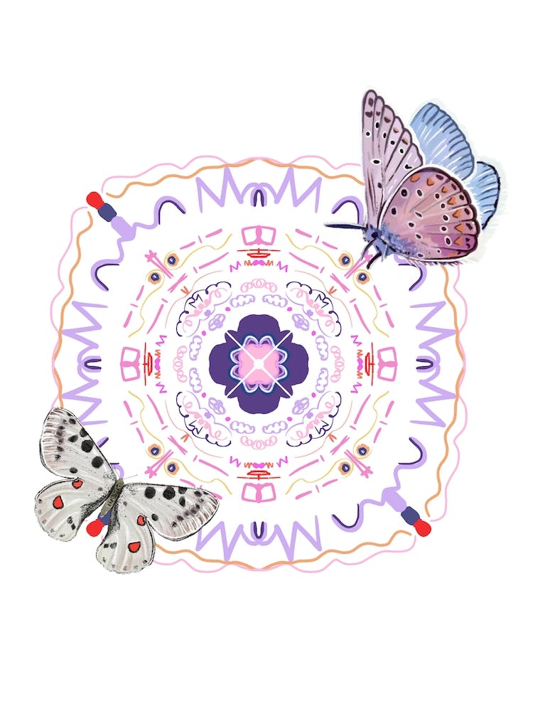 Mandala Pastel Butterfly