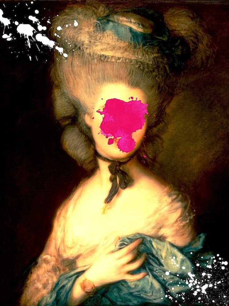 Paint Splatter Marie Antoinette